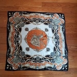 Vintage style silk scarf